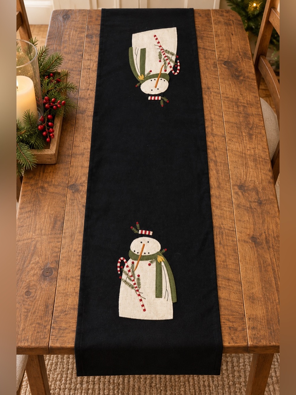 Home Collections Snowman Christmas Table Runner Holiday Winter Decor